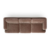 Halsey 102" Textured Fabric Sofa - Brown