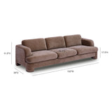 Halsey 102" Textured Fabric Sofa - Brown