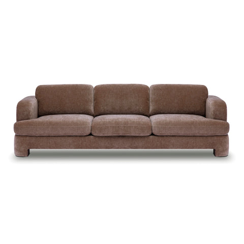 Halsey 102" Textured Fabric Sofa - Brown