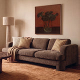 Halsey 102" Textured Fabric Sofa - Brown
