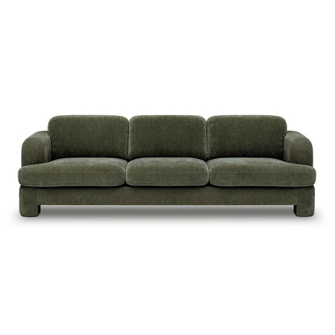 Halsey 102" Textured Fabric Sofa - Green