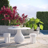 Tulum 47" Ivory Concrete Indoor / OutdoorRound Dining Table