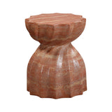 Turin Indoor/Outdoor Concrete Accent Stool - Red