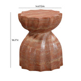 Turin Indoor/Outdoor Concrete Accent Stool - Red