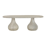 Smooch 87" Concrete Indoor/Outdoor Dining Table - Travertine