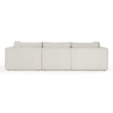 Hangover 4-Piece Cream Performance Fabric Outdoor Modular Sectional