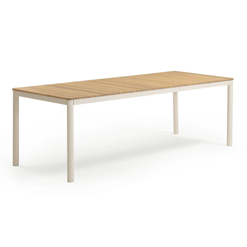 Sardinia 95" Light Teak Outdoor Rectangular Dining Table