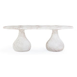 Smooch 87" Concrete Indoor/Outdoor Dining Table - White