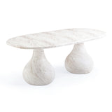 Smooch 87" Concrete Indoor/Outdoor Dining Table - White
