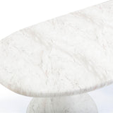 Smooch 87" Concrete Indoor/Outdoor Dining Table - White