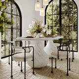 Smooch 87" Concrete Indoor/Outdoor Dining Table - White
