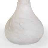 Smooch 47" Concrete Indoor/Outdoor Round Dining Table - White Marble