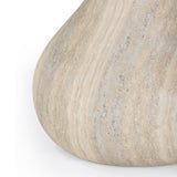 Smooch 47" Concrete Indoor/Outdoor Round Dining Table - Travertine