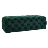 Kaylee 49" Performance Velvet Tufted Jumbo Ottoman - Green
