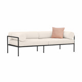 Vera 84" Cream Performance Fabric Outdoor Sofa