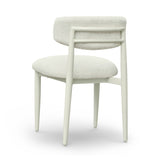 Annika Textured Contract-Grade Fabric Outdoor Dining Side Chair - Cream