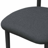 Annika Textured Contract-Grade Fabric Outdoor Dining Side Chair - Black