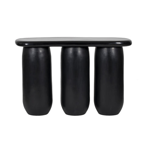 Rahul 49" Textured Console Table - Black