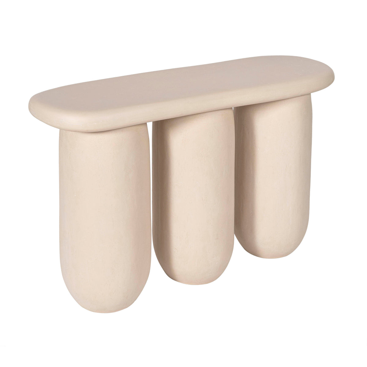 Rahul 49" Textured Console Table - Cream