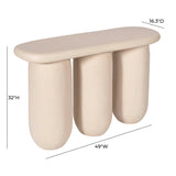 Rahul 49" Textured Console Table - Cream