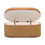 Olivier 41" Boucle Oval Storage Ottoman - Peach