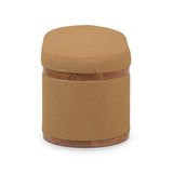 Olivier 41" Boucle Oval Storage Ottoman - Peach