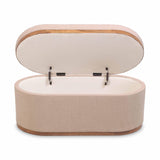 Olivier 41" Boucle Oval Storage Ottoman - Ivory
