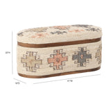 Olivier 41" Cotton Oval Storage Ottoman