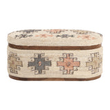 Olivier 41" Cotton Oval Storage Ottoman