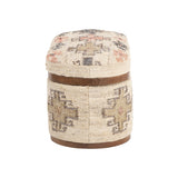 Olivier 41" Cotton Oval Storage Ottoman