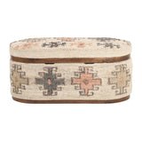 Olivier 41" Cotton Oval Storage Ottoman