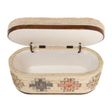 Olivier 41" Cotton Oval Storage Ottoman