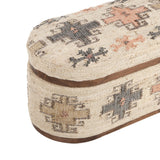 Olivier 41" Cotton Oval Storage Ottoman