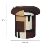 Lucy Mushroom Stool - Mud Brown