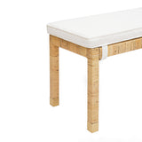 Amara 50" Woven Rattan Performance Fabric Bench - Natural