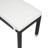 Amara 50" Woven Rattan Performance Fabric Bench - Charcoal