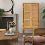 Amara Woven Rattan Cabinet - Natural