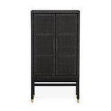 Amara Woven Rattan Cabinet - Charcoal