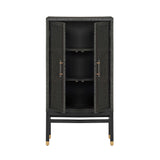 Amara Woven Rattan Cabinet - Charcoal