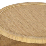 Amara 33" Natural Rattan Round Coffee Table