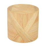 Matea Natural Rattan Cross Side Table
