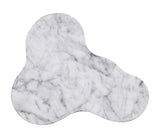 Slab Concrete Indoor/Outdoor Side Table (18"-22") - White Marble / Short