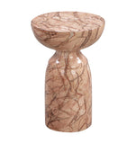Rue Faux Marble Indoor / Outdoor Round Side Table - Sunset