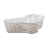 Slab 59" Concrete Indoor/Outdoor Coffee Table - White Marble
