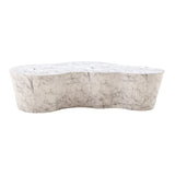 Slab 59" Concrete Indoor/Outdoor Coffee Table - White Marble