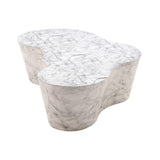Slab 59" Concrete Indoor/Outdoor Coffee Table - White Marble