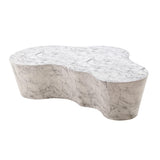 Slab 59" Concrete Indoor/Outdoor Coffee Table - White Marble