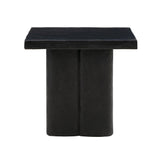 Kayla Faux Plaster Indoor / Outdoor Square Side Table - Black