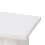 Kayla Faux Plaster Indoor / Outdoor Square Side Table - White