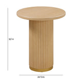 Chelsea Oak Wood Entry Table - Natural